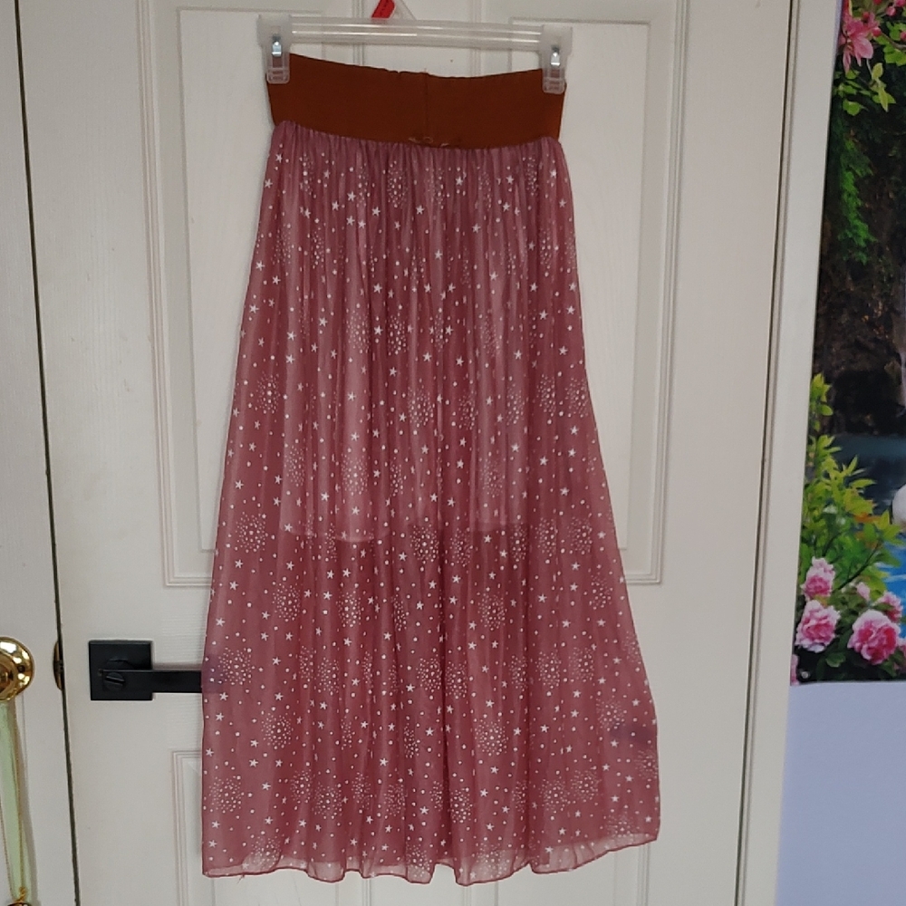Elegant Pink Starry Skirt